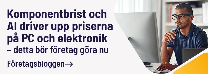 Komponentbrist och AI driver upp priserna. Läs mer i vår blogg
