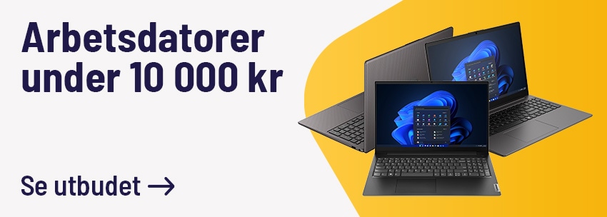 Se prisvärda arbetsdatorer under 10 000 kr ex moms.