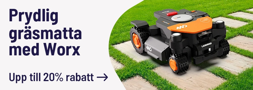 Spara upp till 20% på allt från Worx