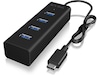 ICY BOX Type-C® till 4-portars USB 3.0 Type-A Hub, aluminium Dockningsstation och USB-hub