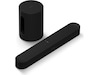 Sonos Sub Mini Trådlös subwoofer (svart) + Sonos Beam Soundbars