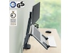 Leitz Ergo Monitorarm & Laptop-Stativ, platsbesparande Bord- & väggfäste