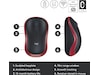 Logitech M185 Trådlös Mus Röd Mus