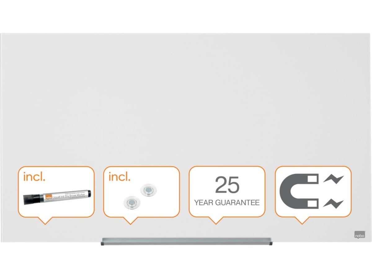 Nobo Whiteboard Glas Widescreen 45" Glastavlor