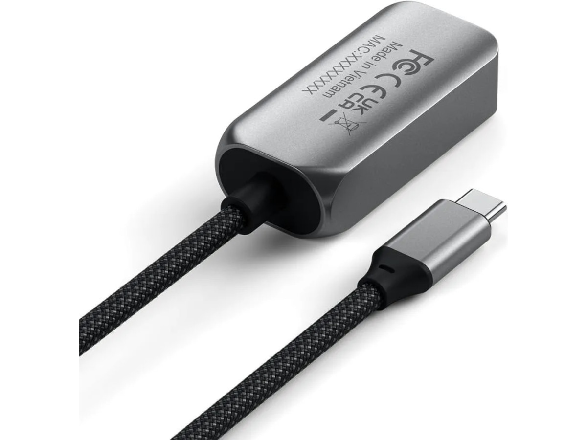 Satechi USB-C til Ethernet Adapter 18cm (grå) Kabel adapter och övergångar