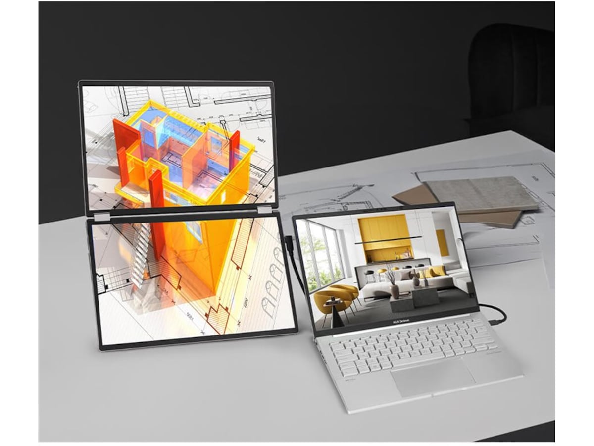 ASUS 14" ZenScreen Duo portable skärm MQ149CD Datorskärm