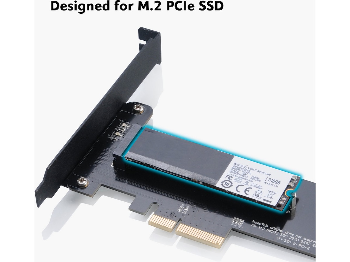 Akasa M.2 SSD to PCIe adapter card Tillbehör