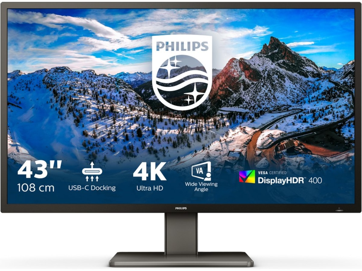 Philips 43" 4K skärm 439P1/00 Datorskärm