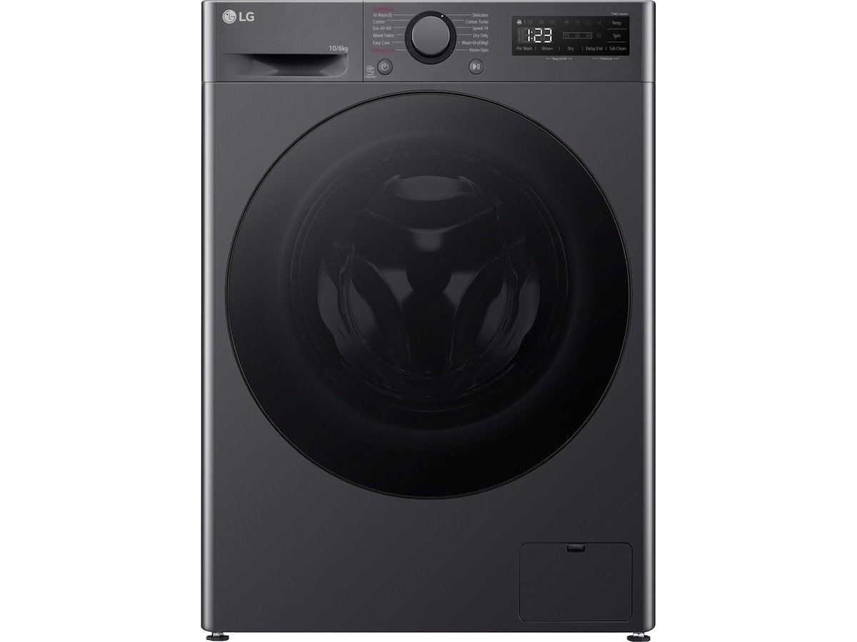 LG F4Y5RRPYJ tvätt-/torrkombimaskin (svart) Kombinerad tvättmaskin och torktumlare