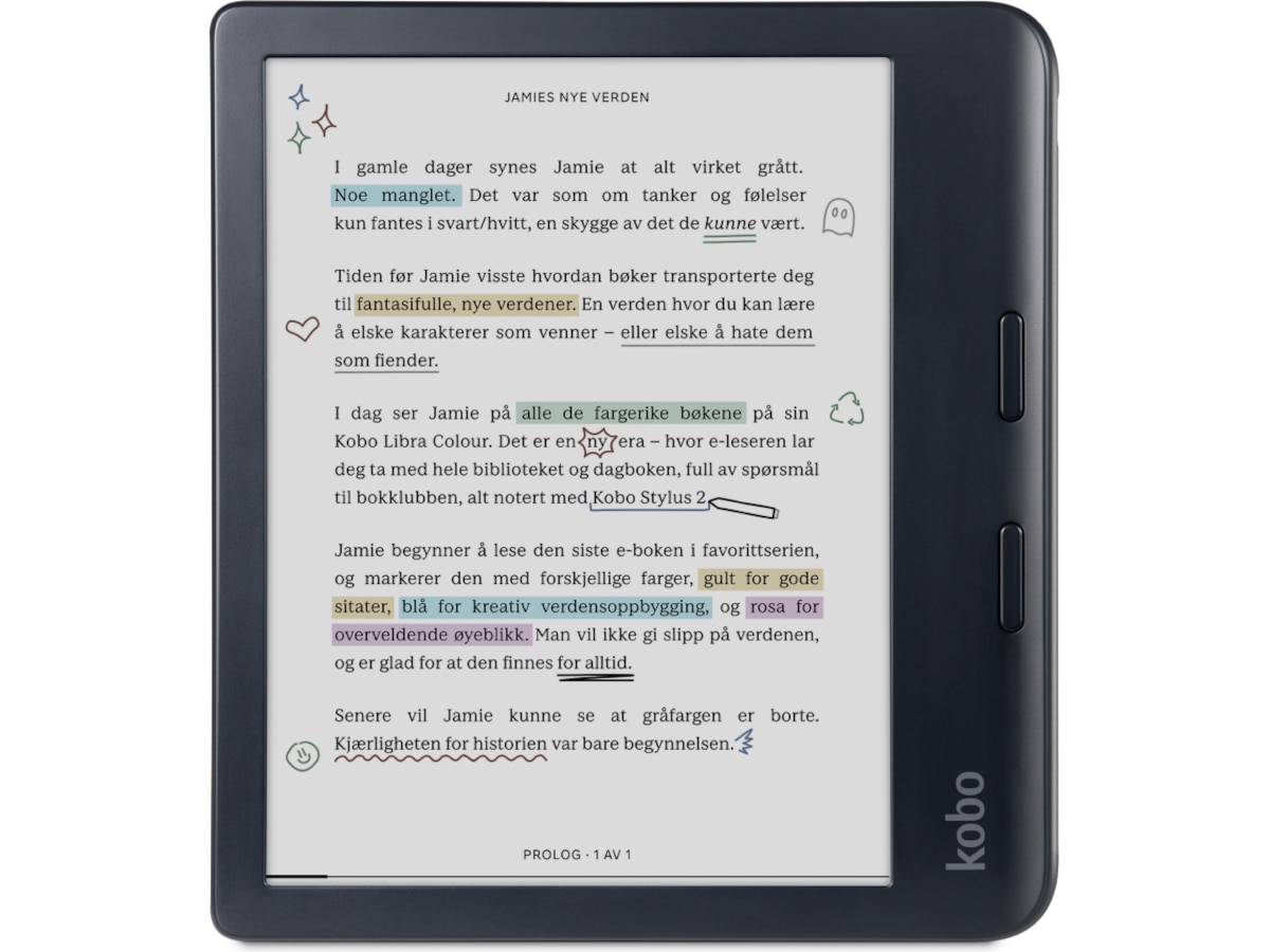Kobo Libra Colour 7" 32GB (svart) E-bokläsare