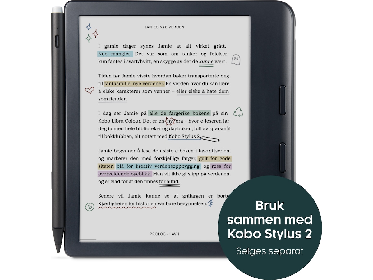 Kobo Libra Colour 7" 32GB (svart) E-bokläsare