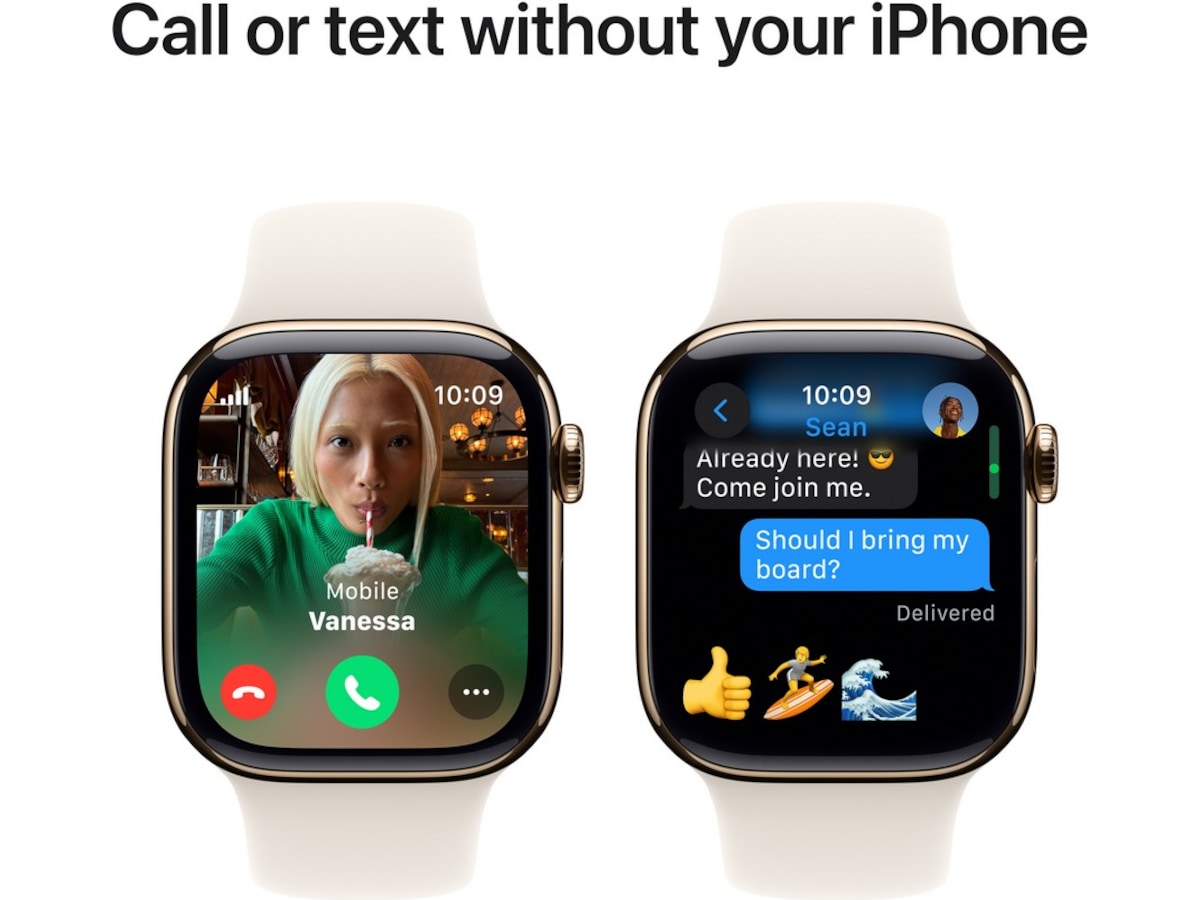 Apple Watch Series 10 GPS + LTE 42mm Titan (guld) Smartwatches