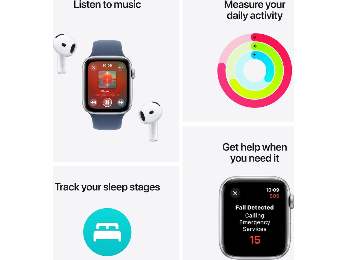 Apple Watch SE 44mm GPS Aluminium (midnatt) Smartwatches