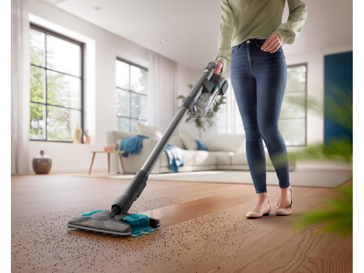 Philips XC8057/01 Sladdlös dammsugare (aqua) Skaftdammsugare