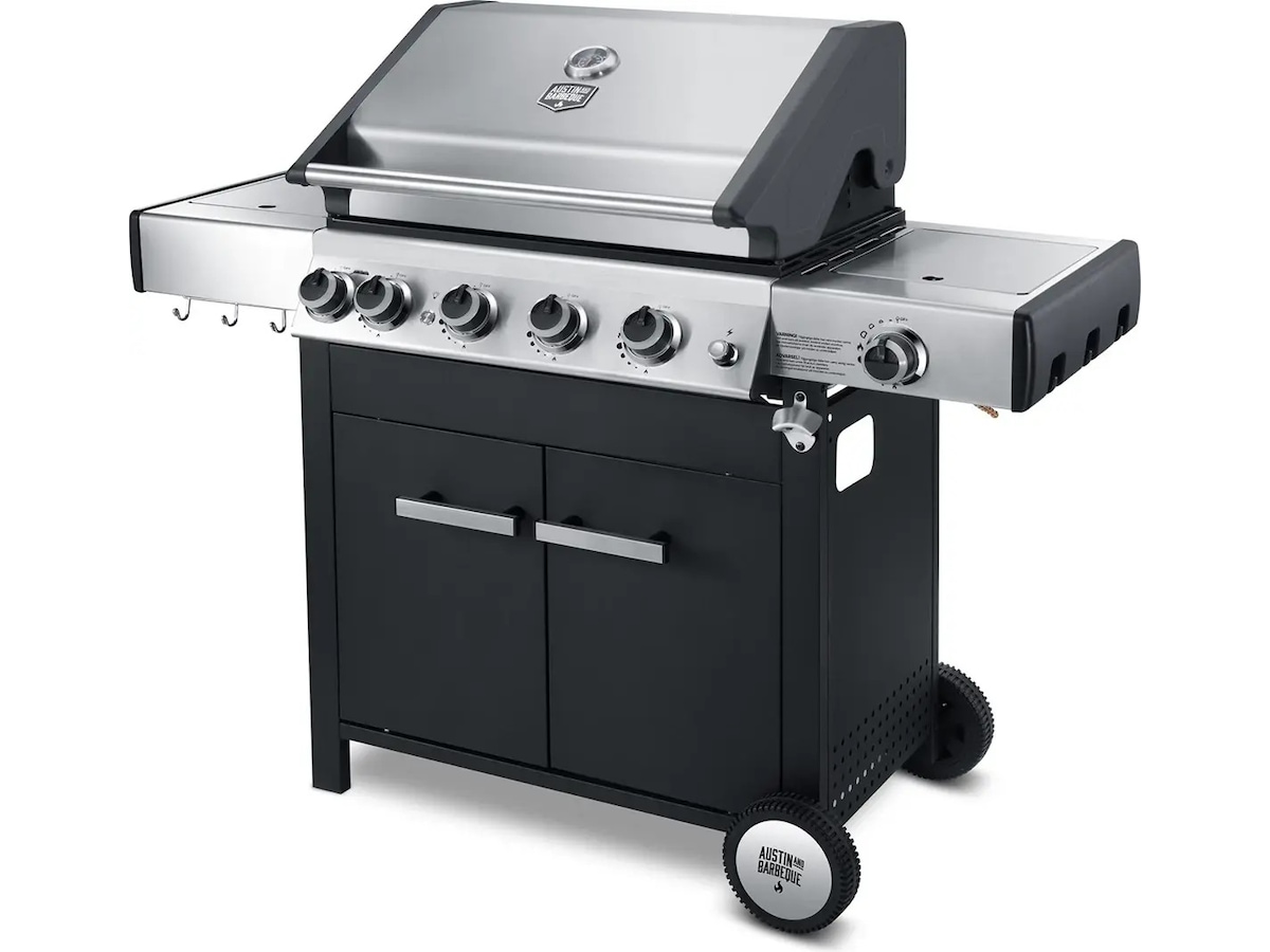 Austin and Barbeque Gasolgrill med flera brännare och funktioner Utomhusgrillar
