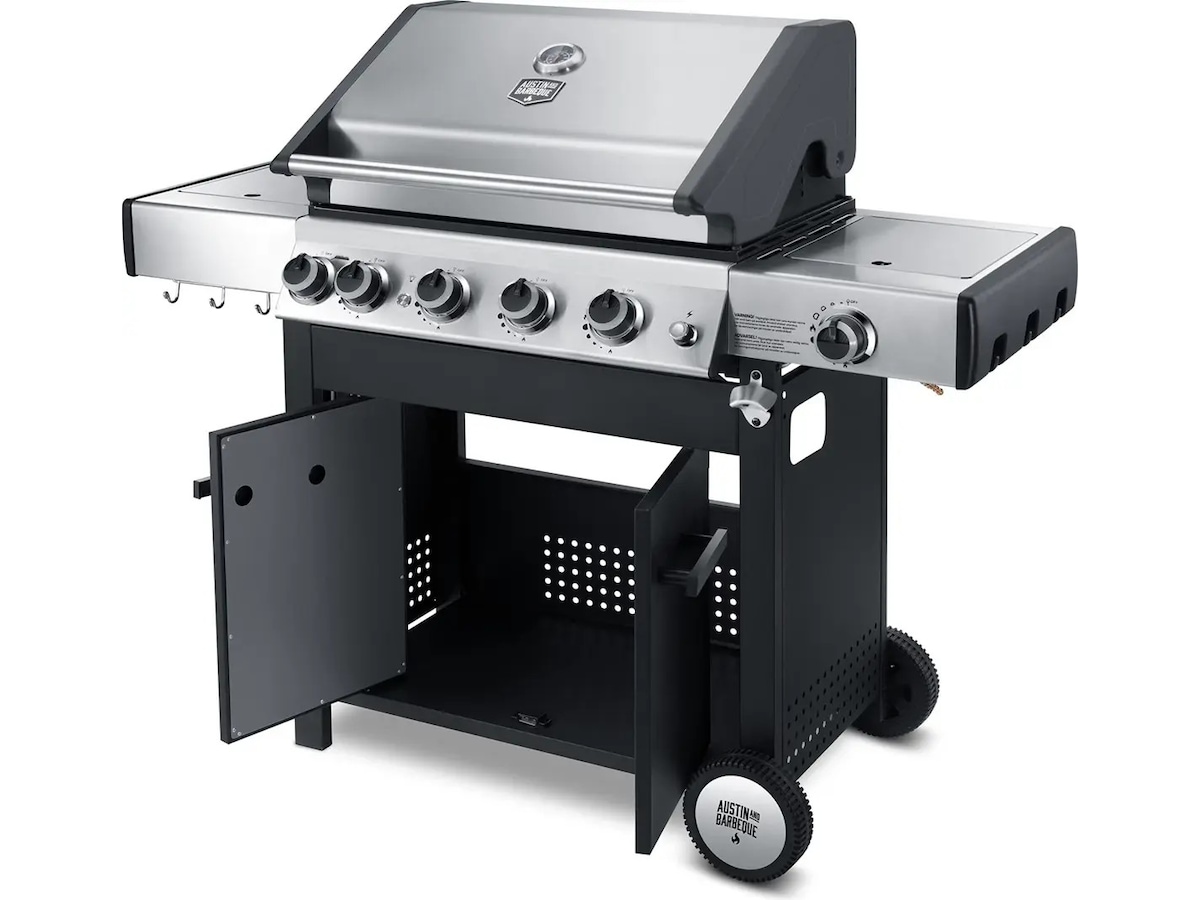 Austin and Barbeque Gasolgrill med flera brännare och funktioner Utomhusgrillar