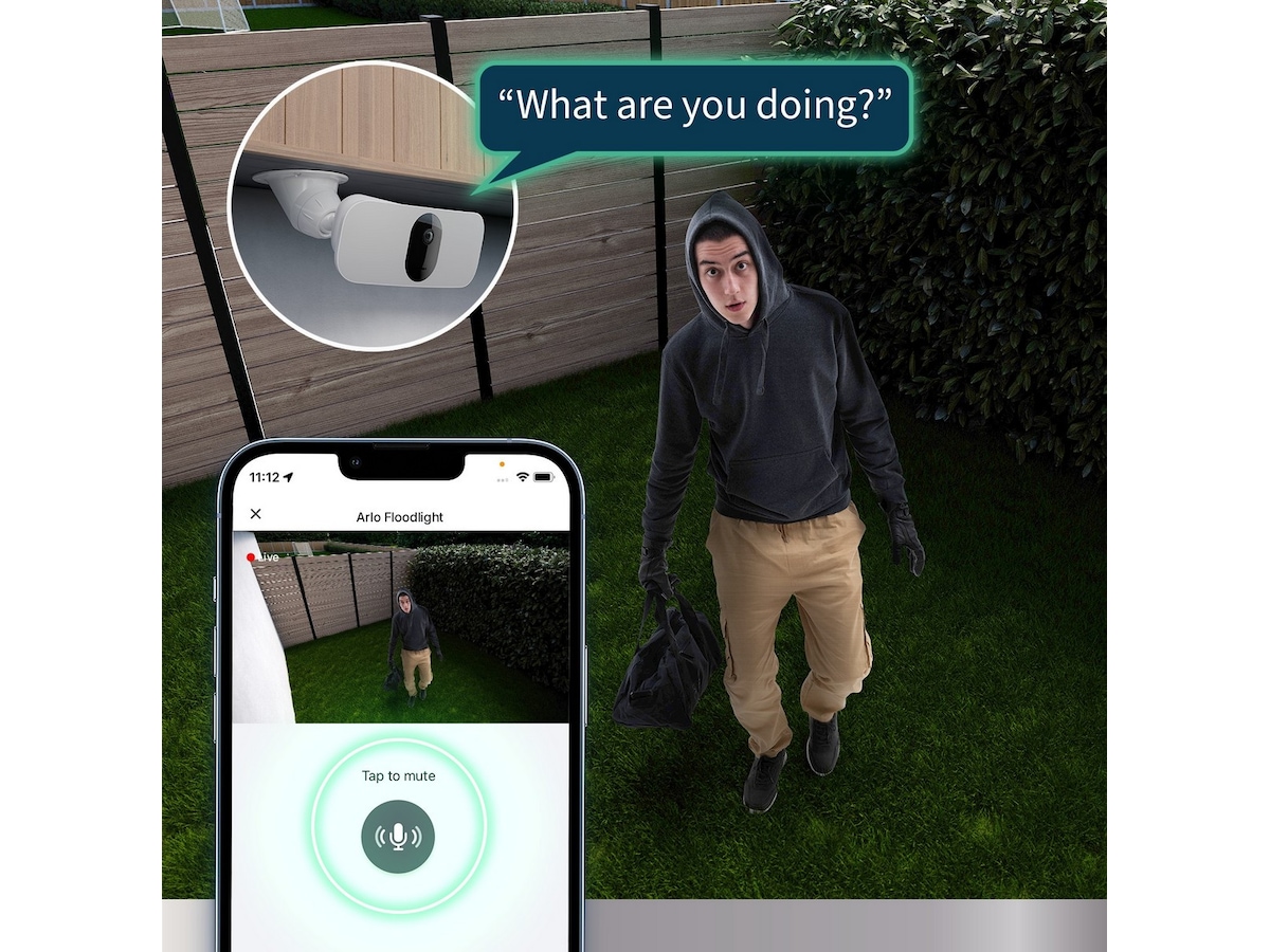 Arlo Pro 3 Floodlight Overvåkningskamera + laddningskabel Övervakningskamera