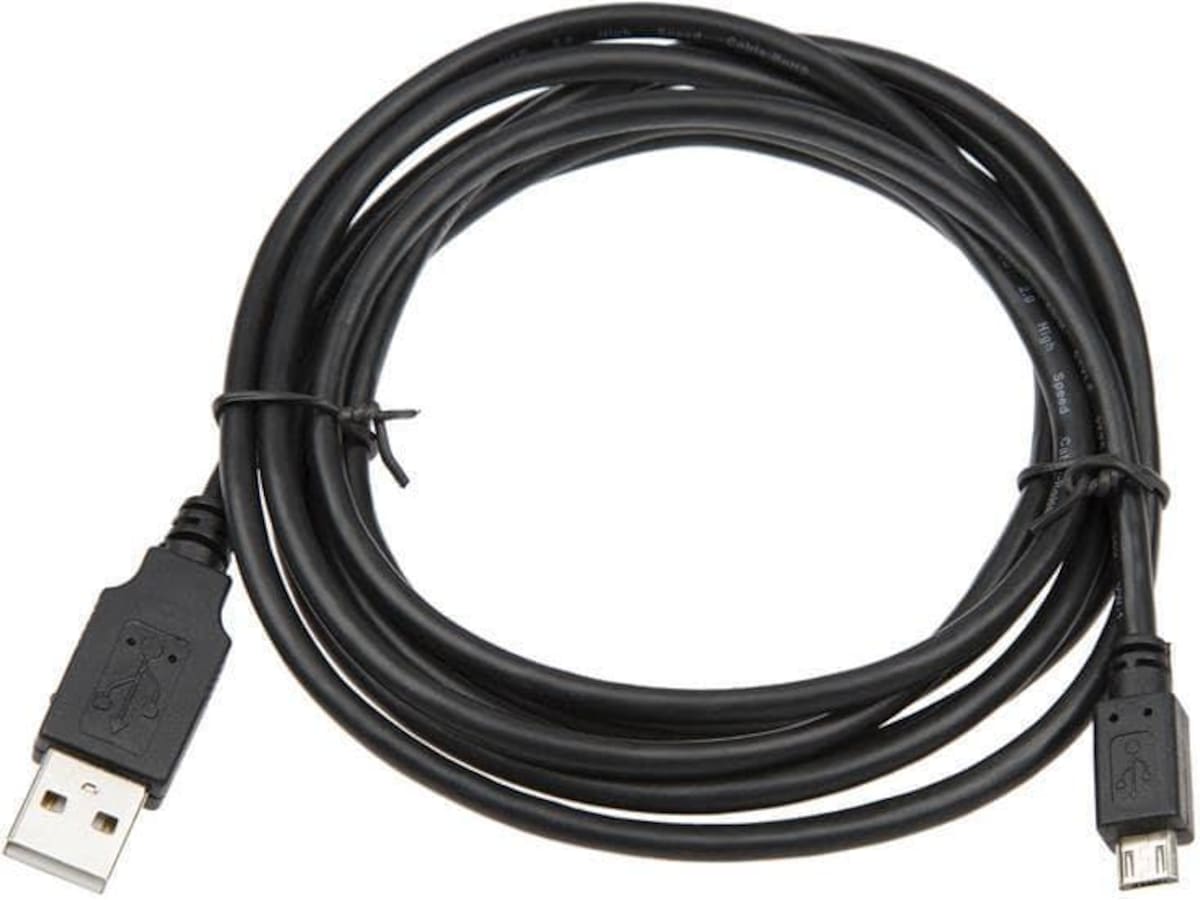 USB-A till USB Micro-B kabel 2m (svart) USB-kablar