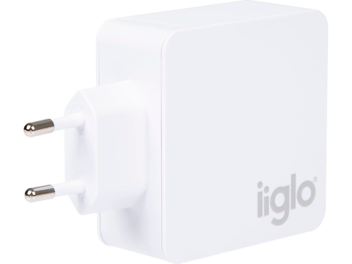 iiglo 48W Väggladdare (vit) Mobilladdare