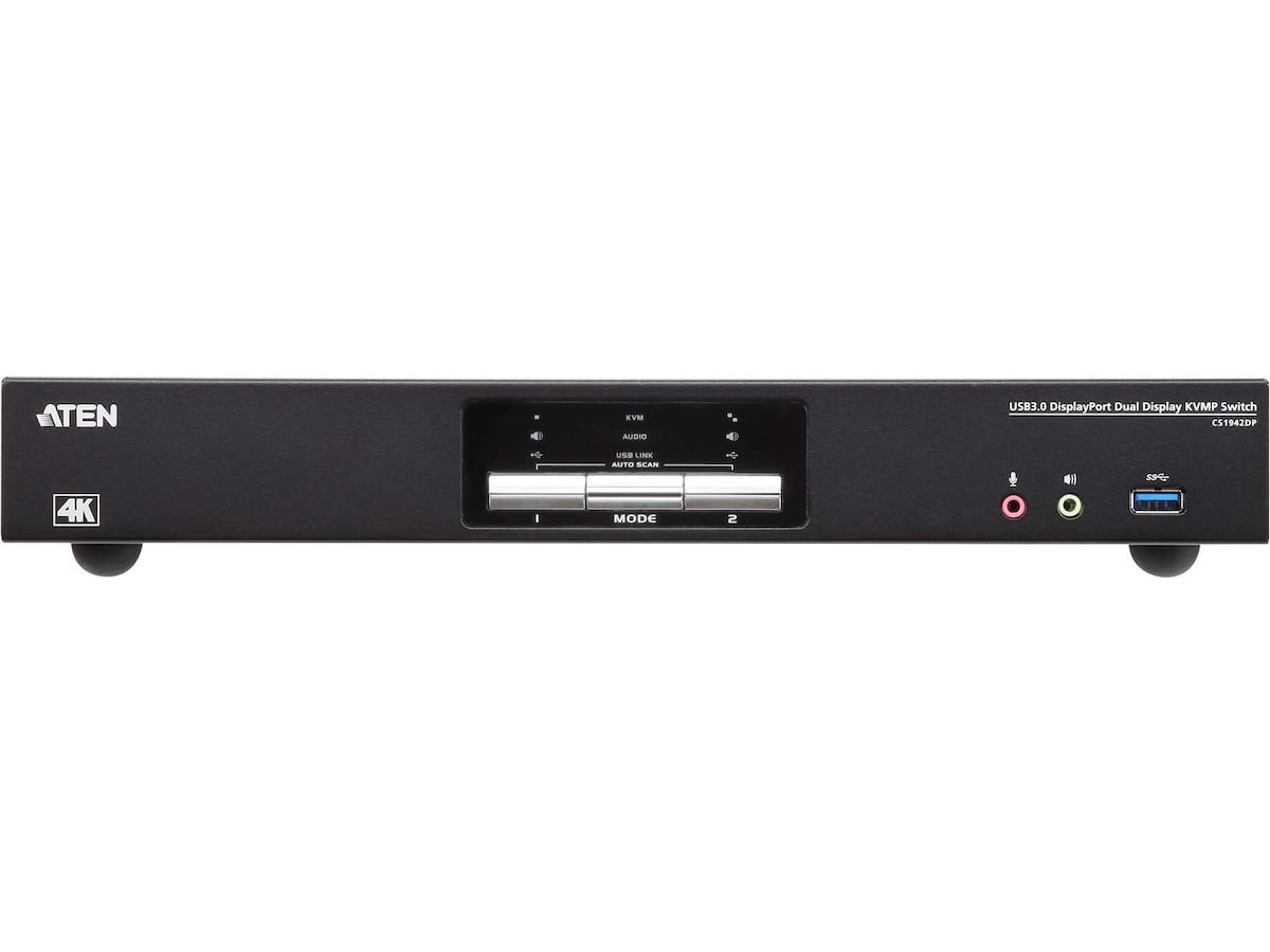 Aten KVM 2-PC 1 användare CS1942DP Dockningsstation och USB-hub