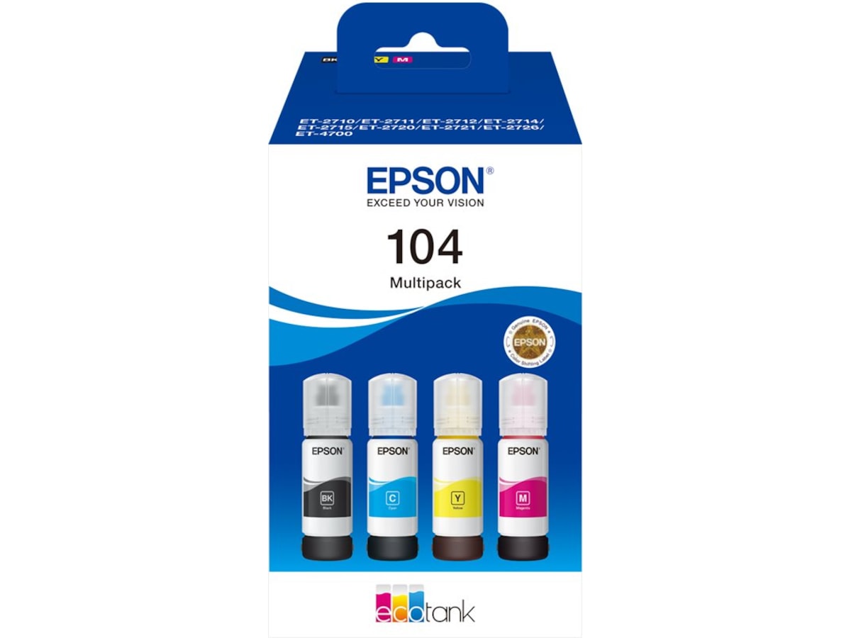 Epson Bläck 104 EcoTank 4-colour Multipack Bläckpatron