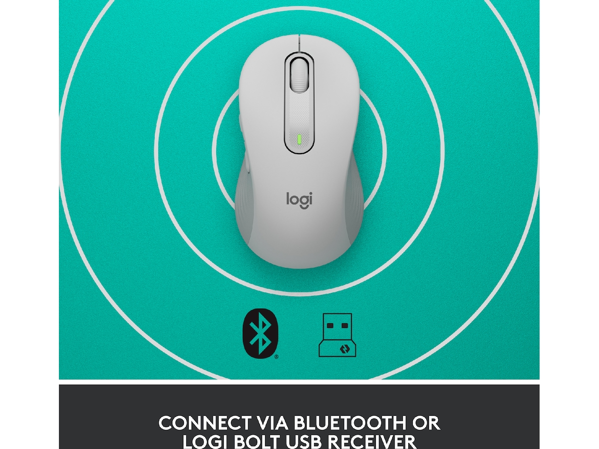 Logitech Signature M650 Medium  trådlös mus Offwhite Mus