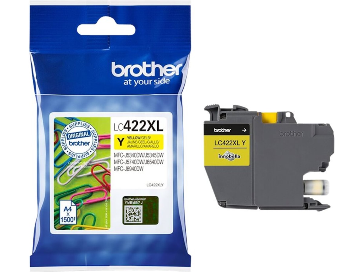 Brother bläck LC422XLY Gul Bläckpatron