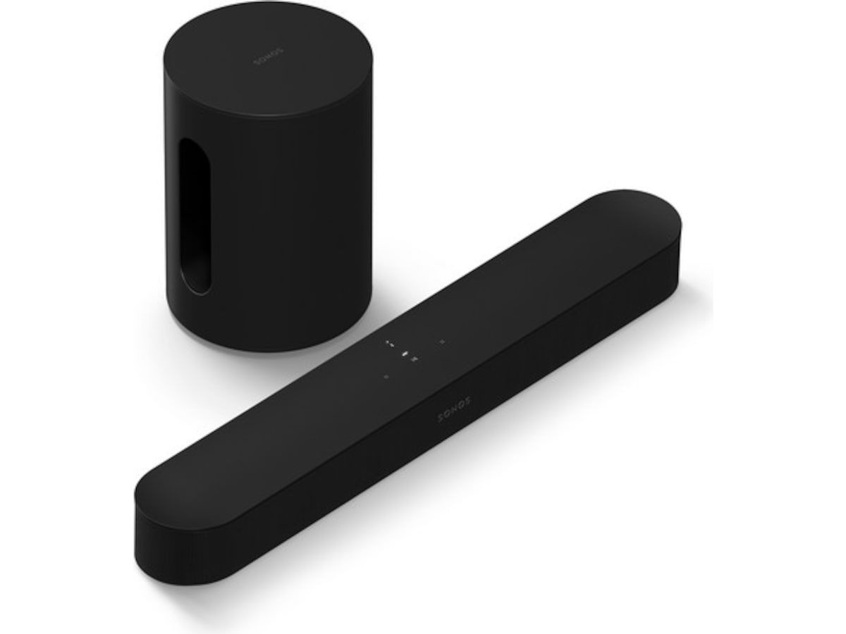 Sonos Sub Mini Trådlös subwoofer (svart) + Sonos Beam Soundbars