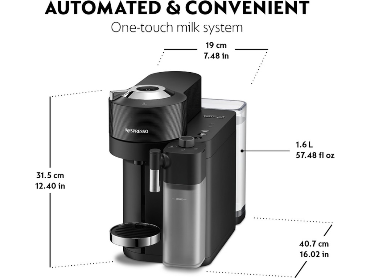 Nespresso Vertuo Lattissima by DeLonghi kapselmaskin ENV300.B (svart) Kapselmaskiner
