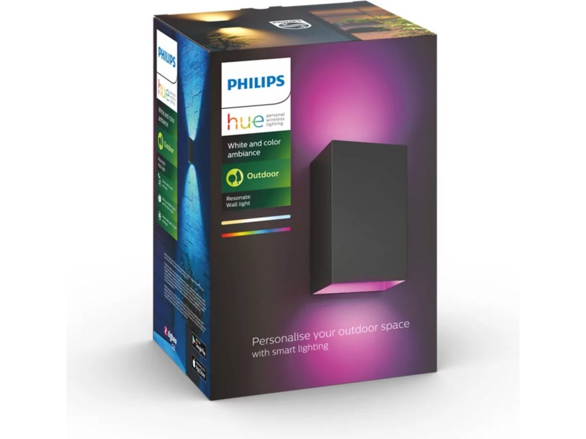 Philips Hue Resonate WACA Vägglampa 2x8 (svart) Vägglampa