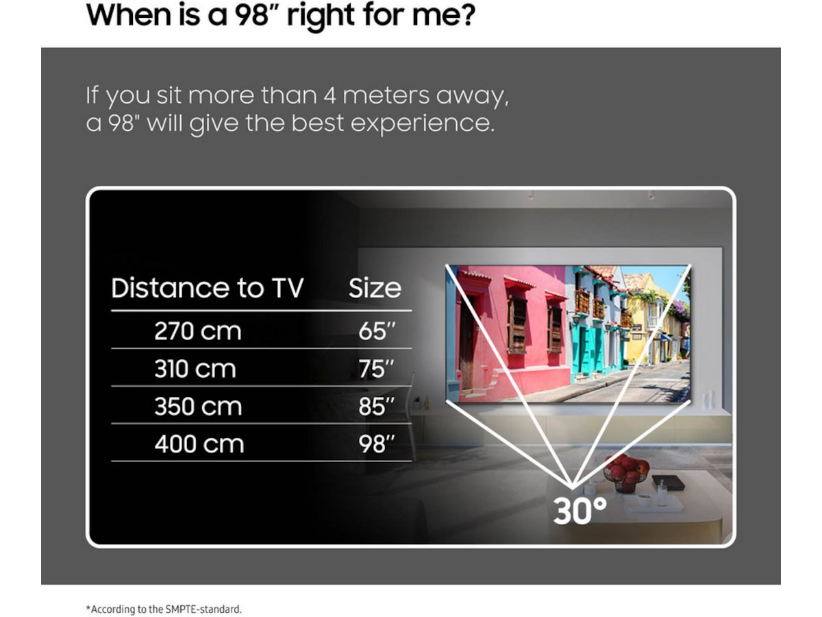 Samsung 98" Q80 QLED 4K TV TQ98Q80C Över 80 tums TV