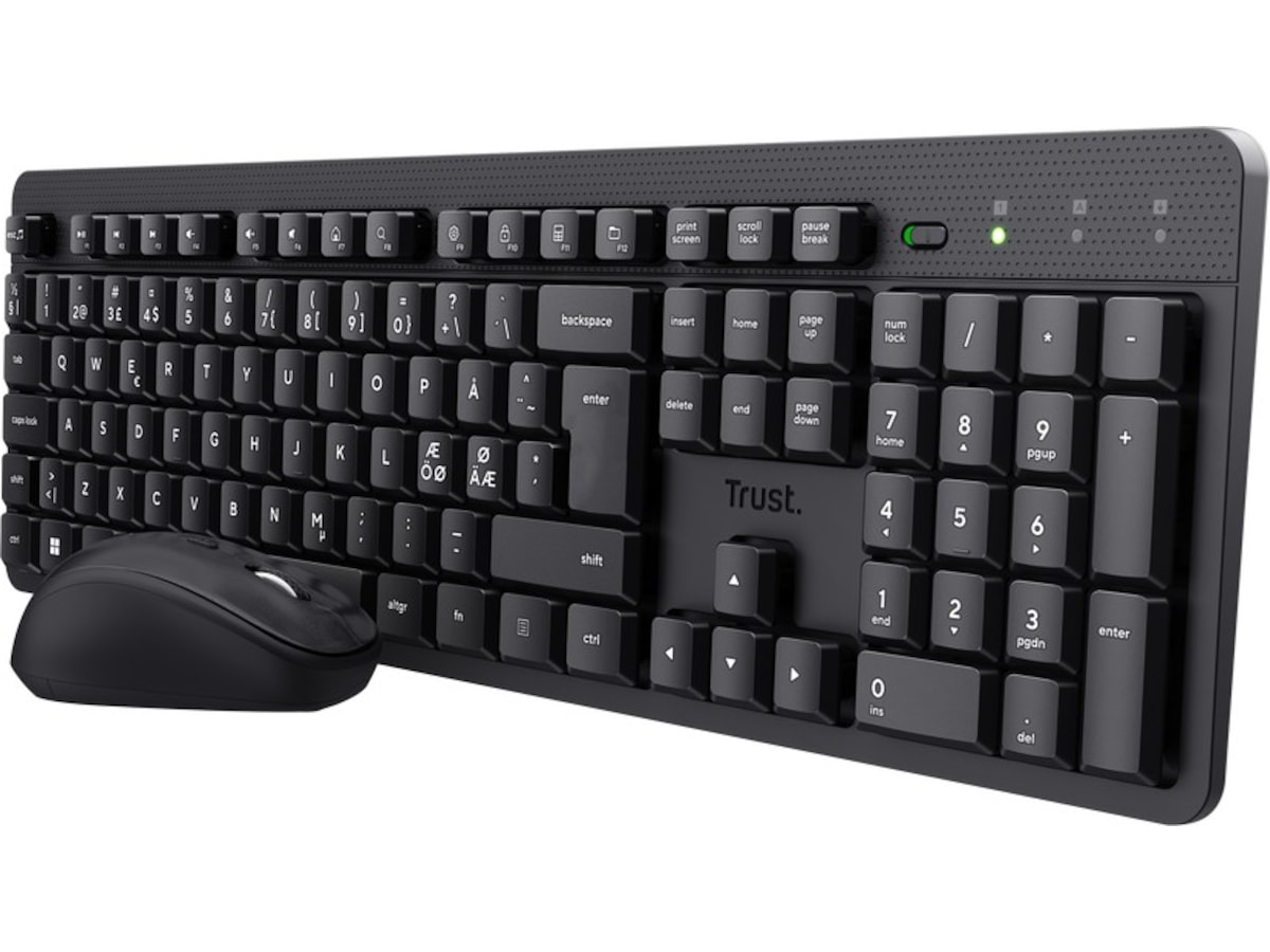 Trust TKM-360 trådlös mus och tangentbord nordic (svart) Mus & tangentbord -combo-paket