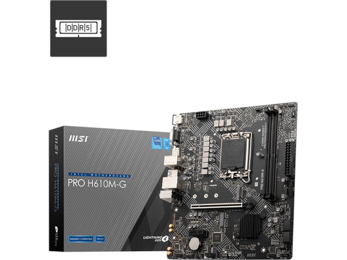MSI PRO H610M-G Moderkort Intel Socket