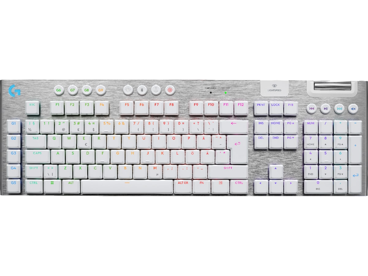 Logitech G915 X Lightspeed Trådlös Gamingtangentbord (vit) Gamingtangentbord