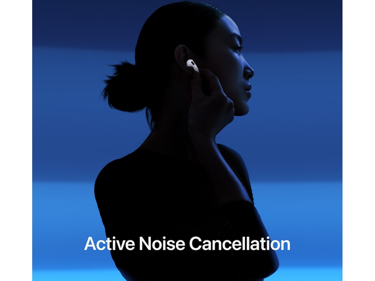 Apple AirPods 4 med brusreducering trådlösa öronproppar, in-ear (vit) In-ear hörlurar