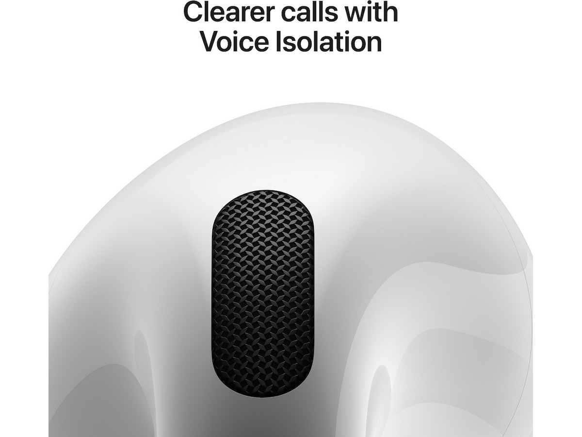 Apple AirPods 4 med brusreducering trådlösa öronproppar, in-ear (vit) In-ear hörlurar