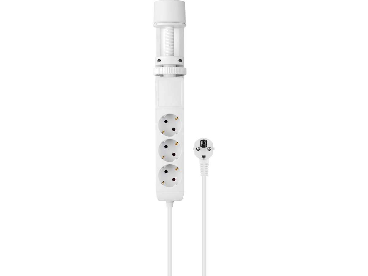 Andersson 6-i-1 grenuttag 3x uttag och USB med skrivbordsfäste (vit) Förlängningskabel & förgrening