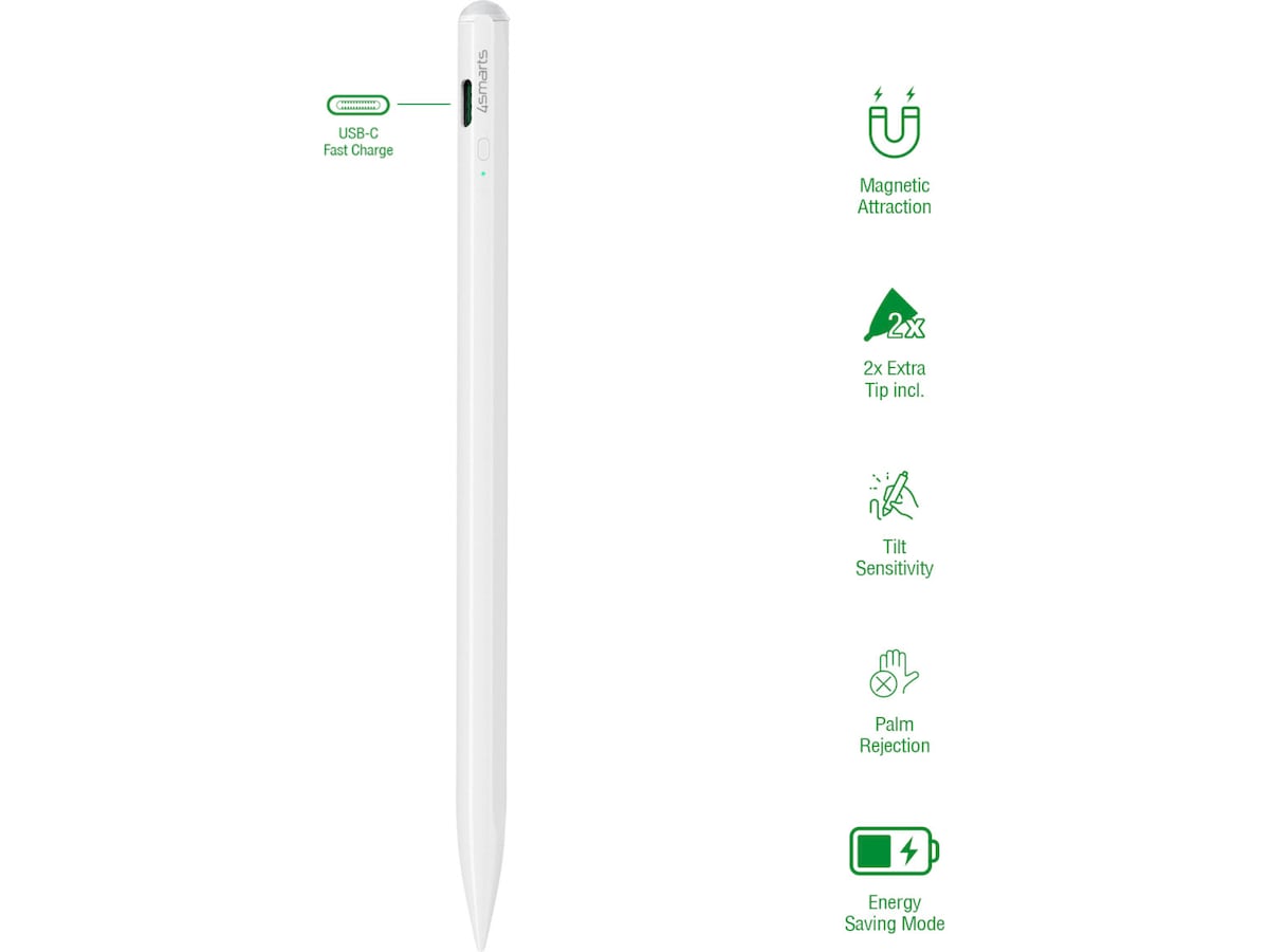 4smarts Pencil Pro 3 iPad stylus (vit) Tangentbord och pennor