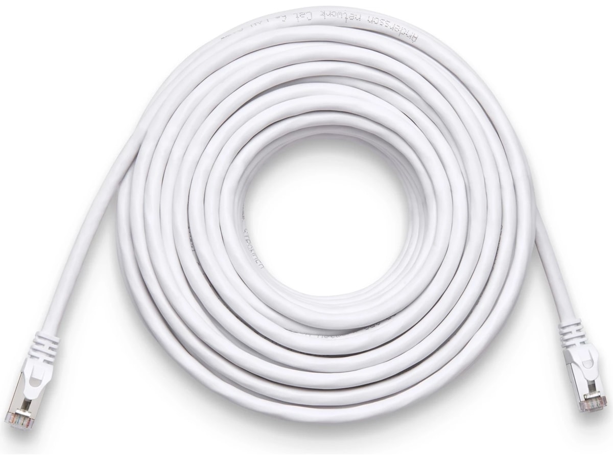Nätverkskabel CAT6e 30m (vit) Nätverkskablar