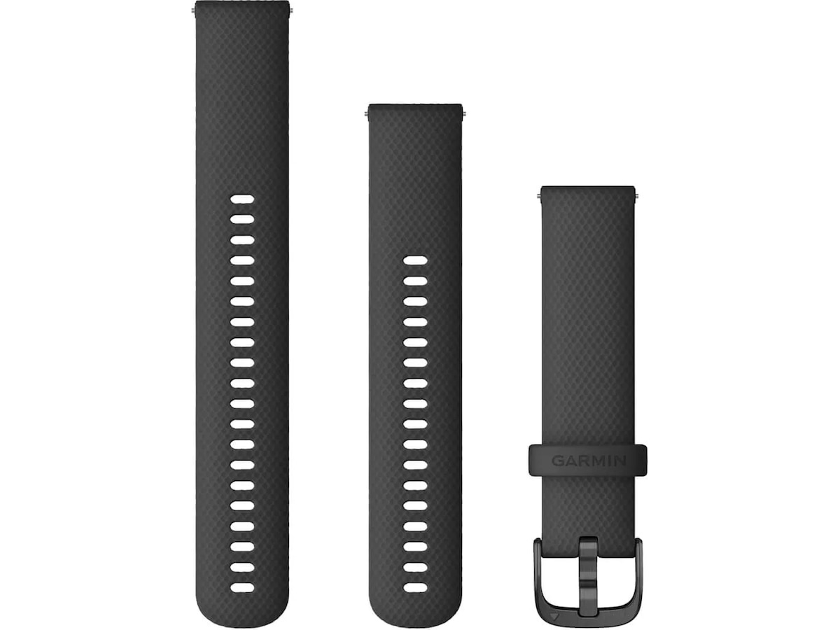 Garmin QuickRelease Silikonarmband 20mm (svart/skifergrå) Armband