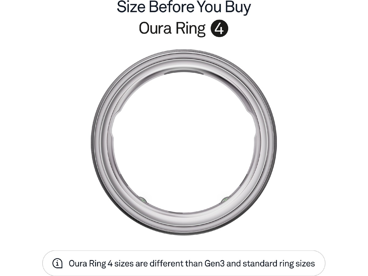 Oura Ring 4 Smart Ring str. 13 (borstad silver) Smart ring
