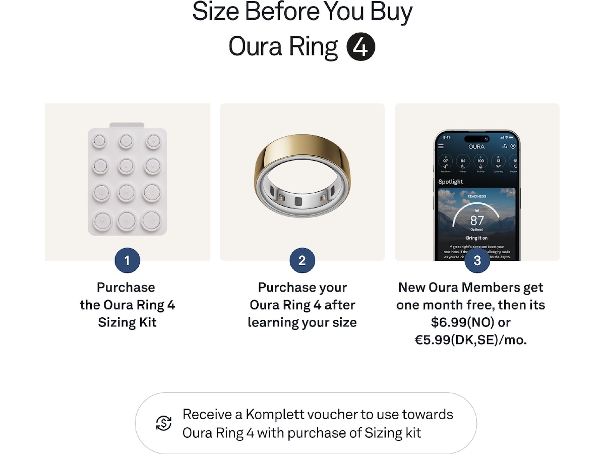 Oura Ring 4 Smart Ring str. 14 (guld) Smart ring