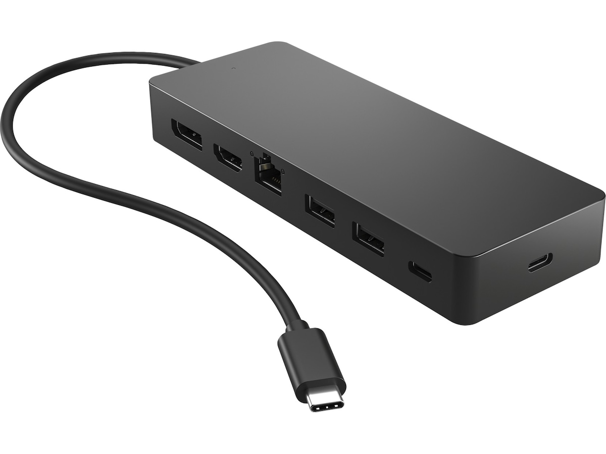 HP Universal USB-C Multiport Hub (svart) Dockningsstation och USB-hub