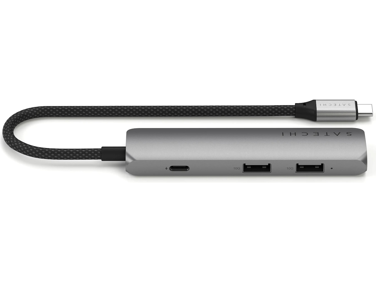 Satechi 4-i-1 Slim 4K Multiport docking (rymdgrå) Dockningsstation och USB-hub