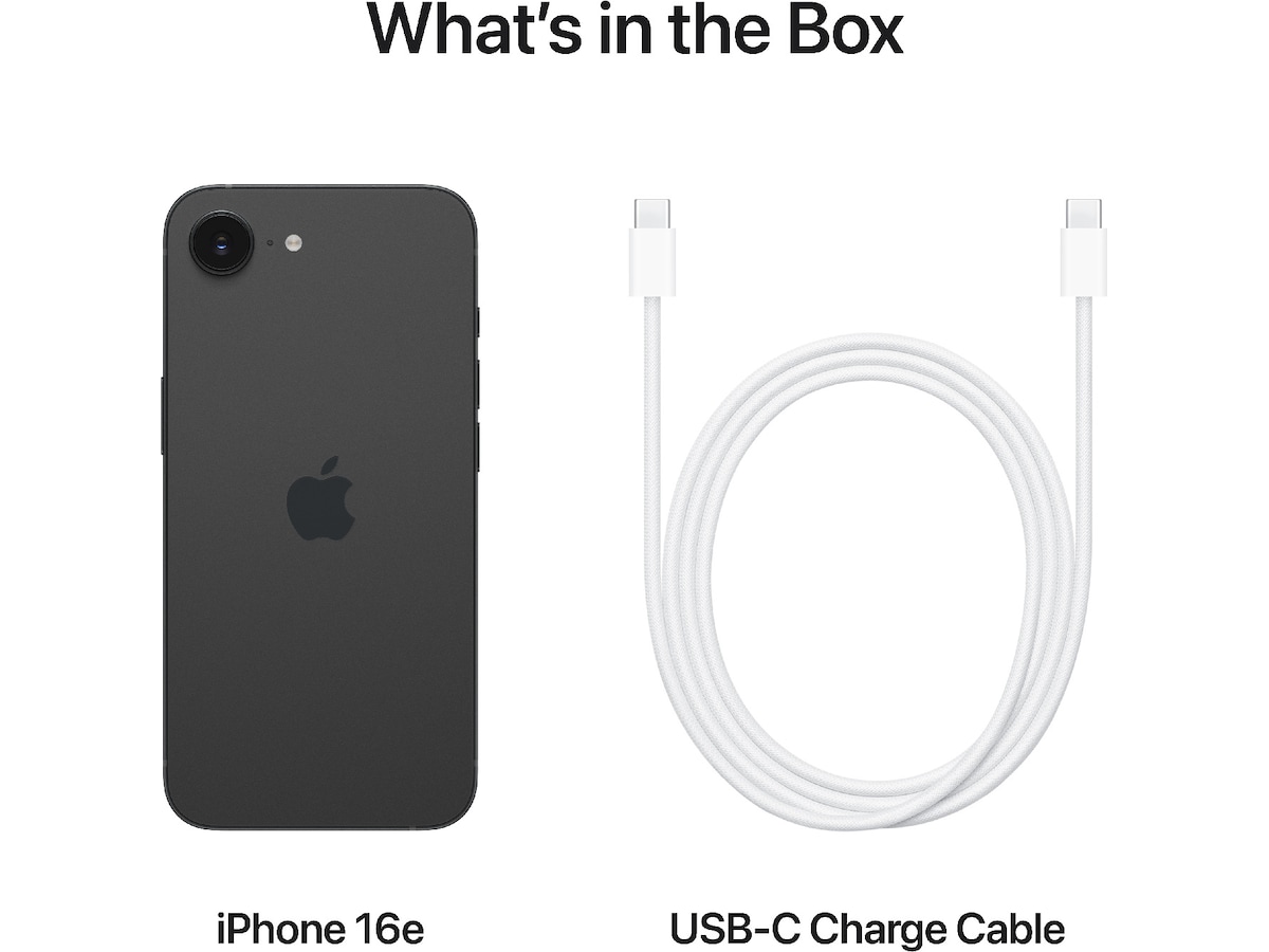 iPhone 16e 128GB (svart) Mobiltelefoner