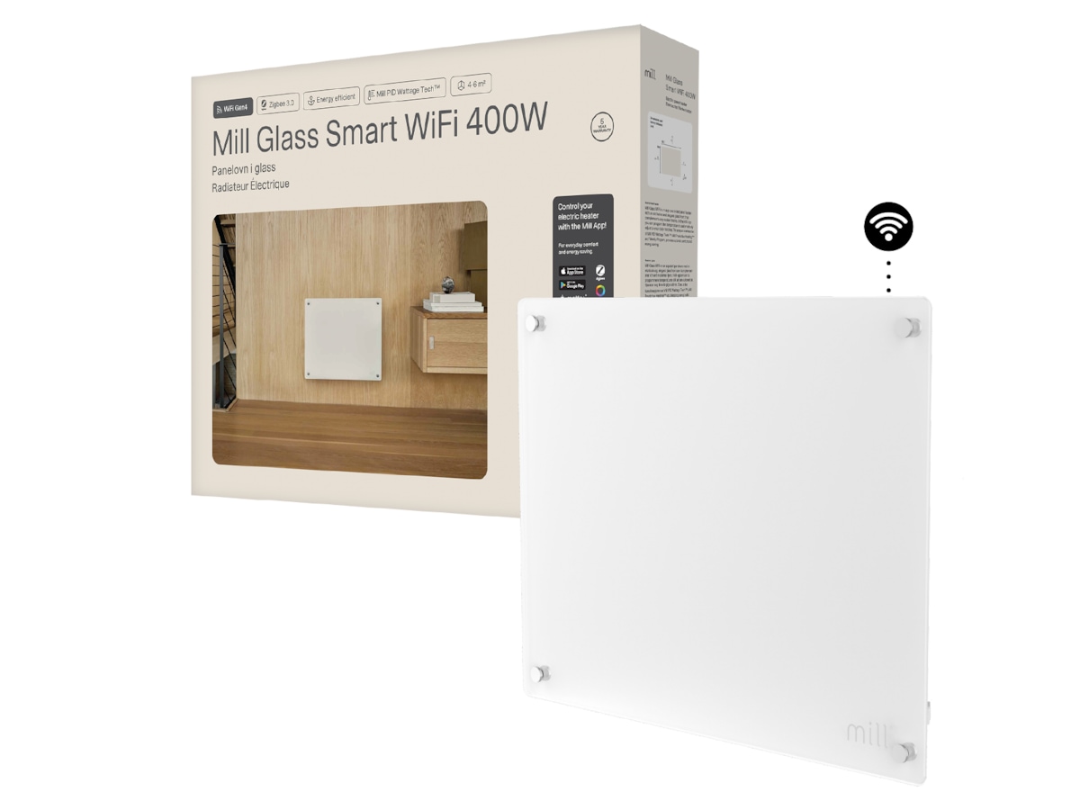 Mill Glass Smart WiFi Gen 4 panelradiator 400W Panelelement