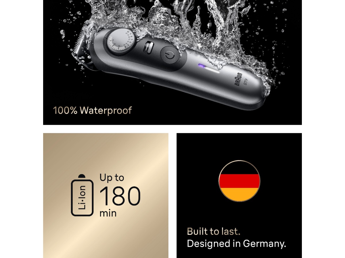 Braun Series 9 skäggtrimmer (krom) Rakapparat