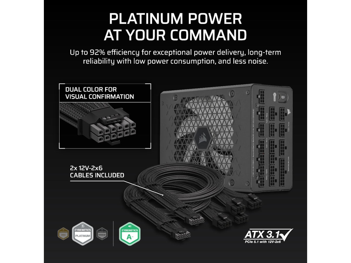 Corsair HXi Series HX1500i PSU (svart) Nätaggregat