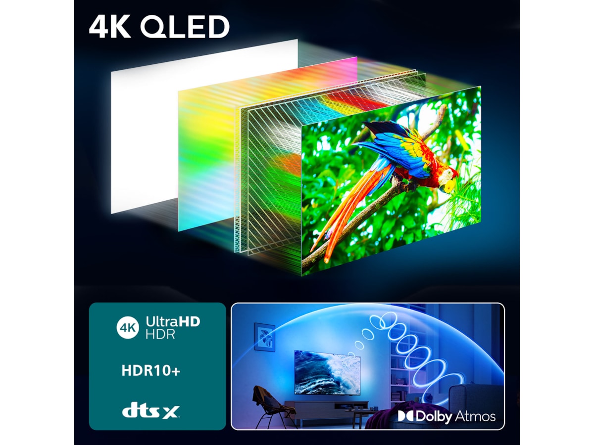 Philips 55" PUS8550/12 QLED Smart Ambilight TV (2025) 50 - 59 tums TV