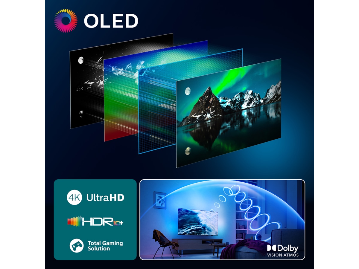 Philips 77" OLED810/12 OLED Smart Ambilight AI TV (2025) 70 - 79 tums TV